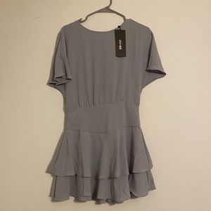 Grey dress with sleeves